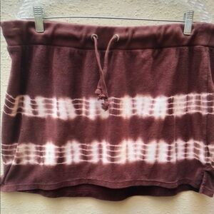 Tie-Dye Mini Skirt - Brown and Pink